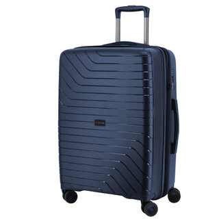 Большой чемодан Swissbrand Eden на 115/132 л весом 4,5 кг из полипропилена Синий